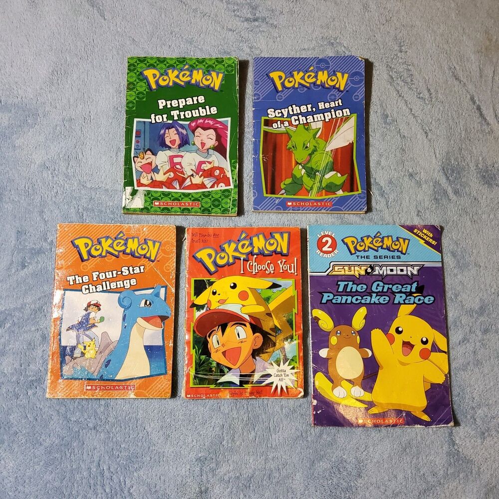 Pokemon Chapter Book Reader Lot of 5 Prepare for Trouble Scyther Pancake Race